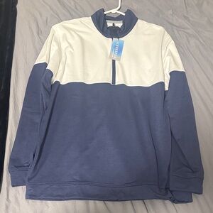 Puma Navy and White Half-Zip Pullover